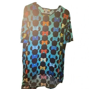 LULA ROE SIZE SMALL SHIRT WITH MINNIE MOUSE HEAD WITH BOWS